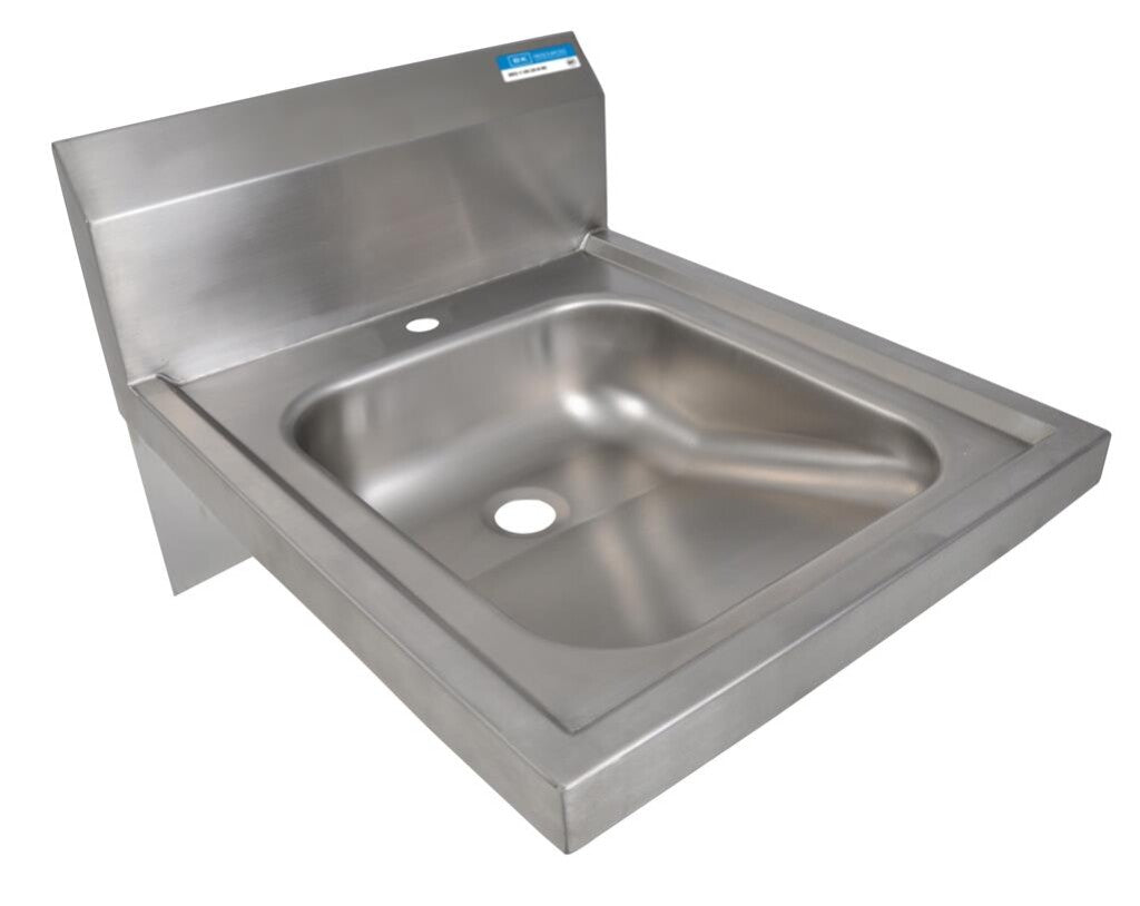 BK Resources BKHS-ADA-D-1 Stainless Steel ADA Hand Sink 1 Hole 16”L x14”W x 5” D Bowl