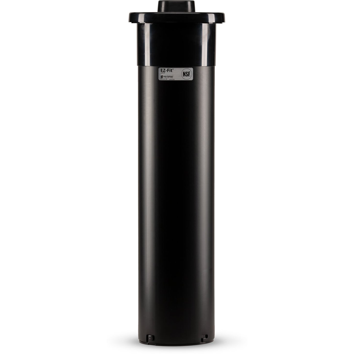 San Jamar L2410 Large Black EZ-FIT Hot Lid Dispenser