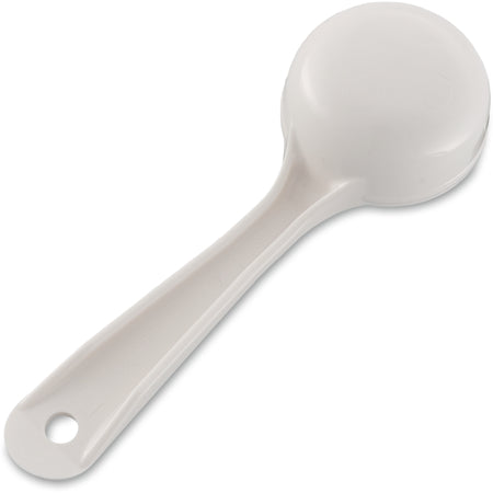 Carlisle 492602 3 oz White Acetal Measure Miser Measure Miser - Short Handle