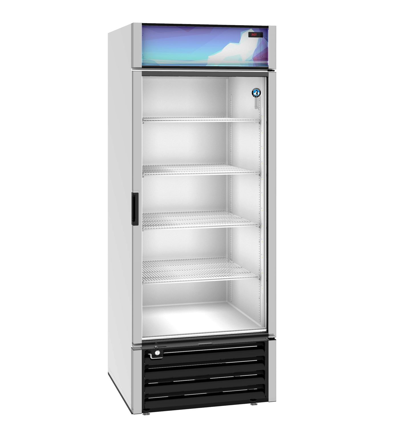 Hoshizaki RM-26-HC One Section Glass Door Merchandiser Refrigerator