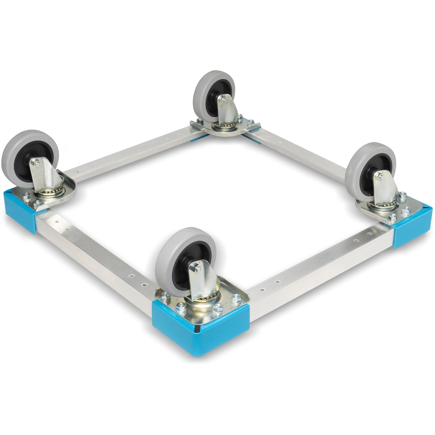 Carlisle C2220A14 300 lb 20.63" x 20.63" x 6.5" Blue Aluminum E-Z Glide Open Dolly Without Handle