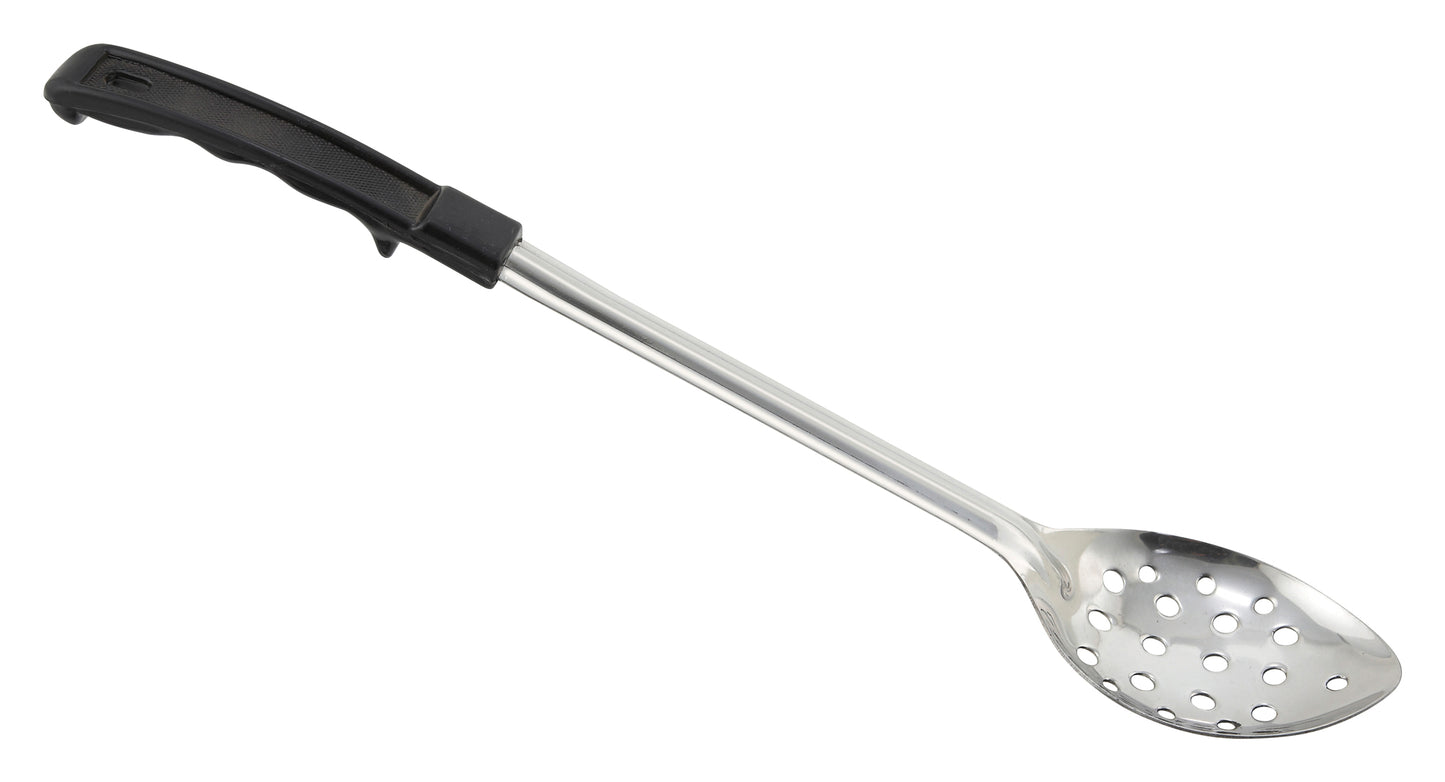 Winco BHPN-15 15" Stainless Steel Perforated Basting Spoon with Plastic Handle