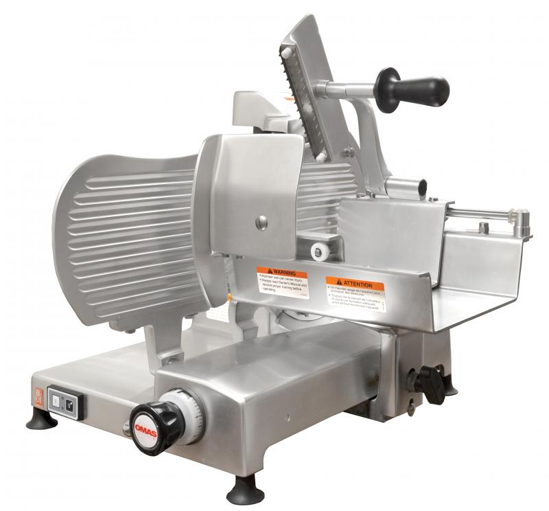 Omcan 44006 12.3-inch Blade S-Series Horizontal Gear-Driven Meat Slicer