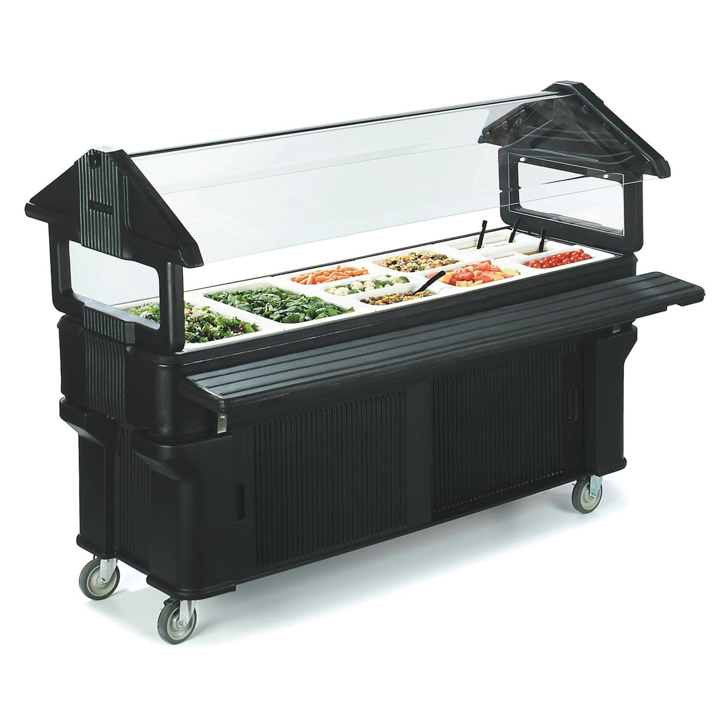 Carlisle 662103 6' Black Six Star Food Bar Tray Slide