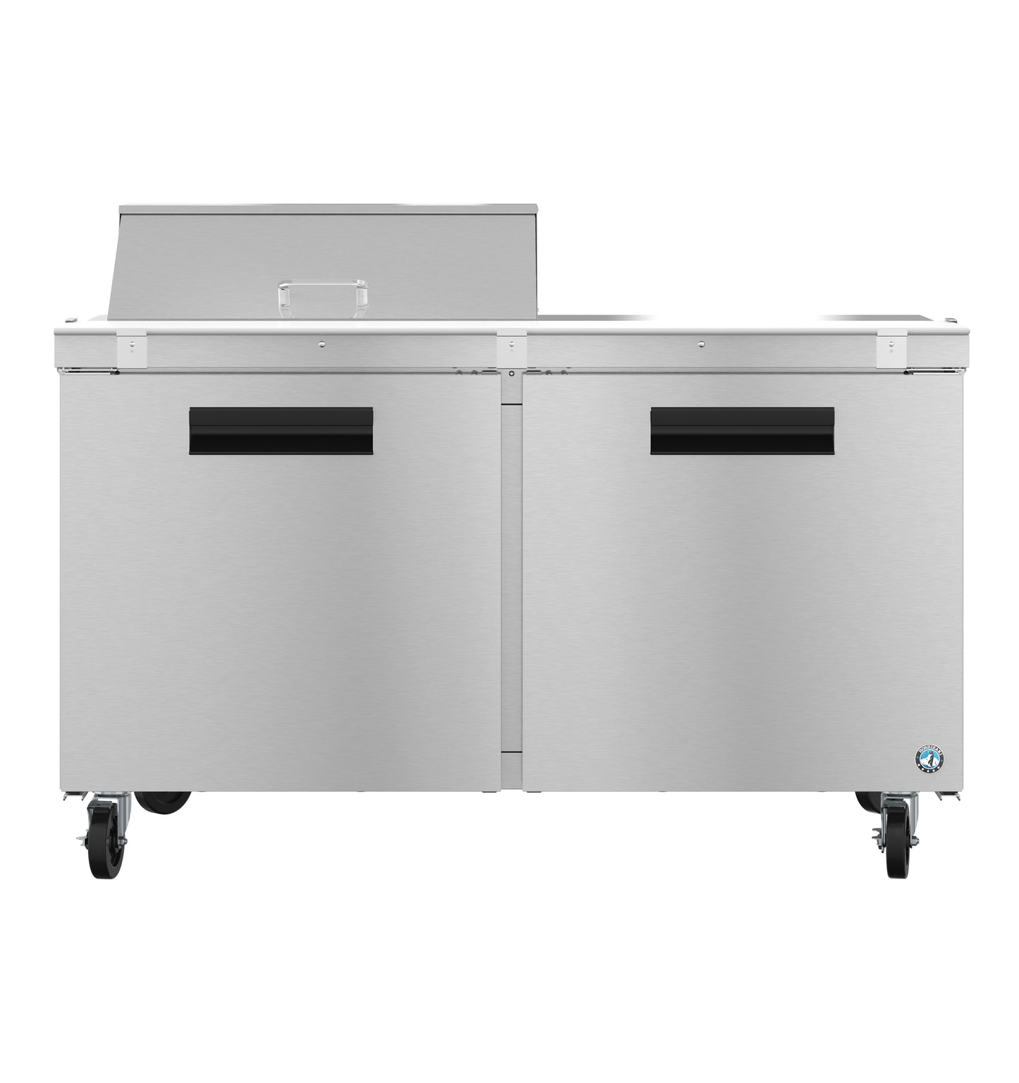 Hoshizaki SR60B-8 Two Section Stainless Doors Sandwich Prep Table Refrigerator