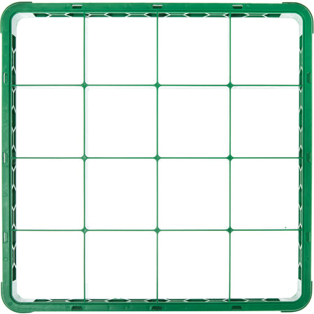 Carlisle RE25C09 Green 25-Compartment Polypropylene OptiClean Divided Glass Rack Extender 1.78"