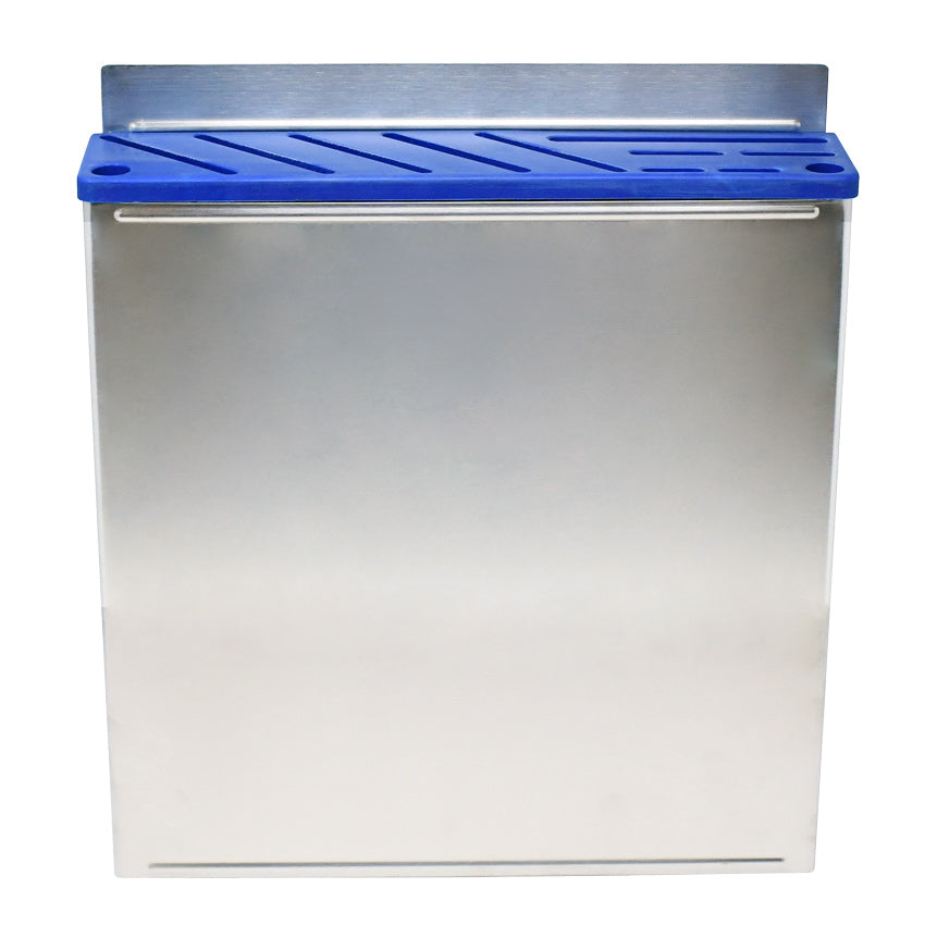Omcan 12926 Stainless Steel Knife Rack with Blue Plastic Insert
