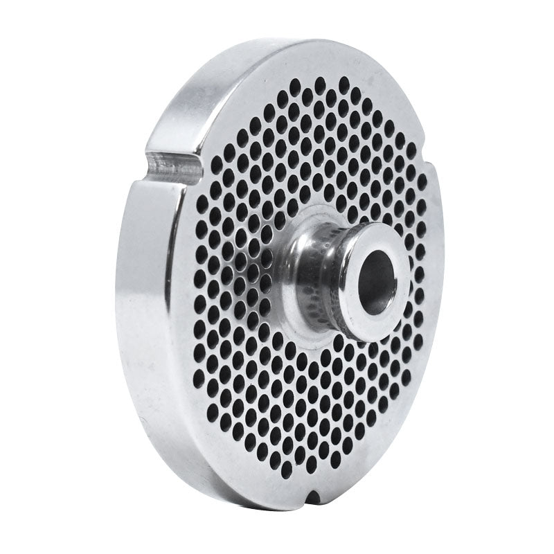 Omcan 23554 #32 Three Notches/Round Stainless Steel Machine Plate with Hub, 4mm (5/32)
