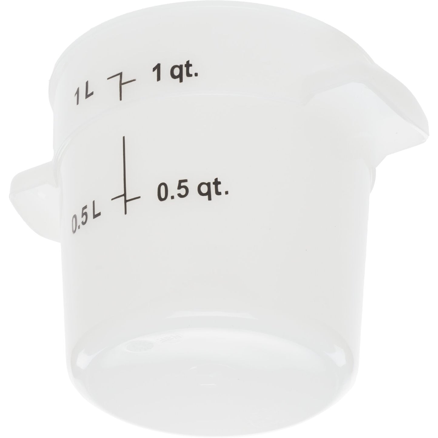 Carlisle 1097102 1 Qt White Round Polyethylene StorPlus Food Storage Container
