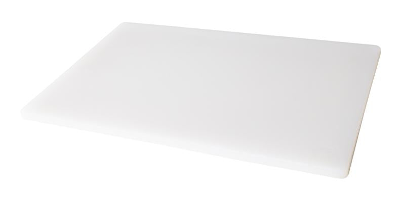 Omcan 41202 15" x 20" x 1/2" White Polyethylene Pre-Cut Rigid Cutting Board