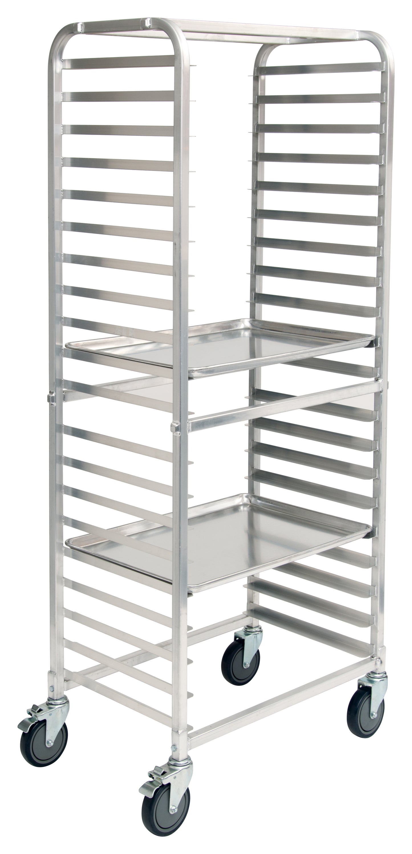 Winco AWRS-20BK 20-Tier Aluminum Side Load Sheet Pan Rack, Welded