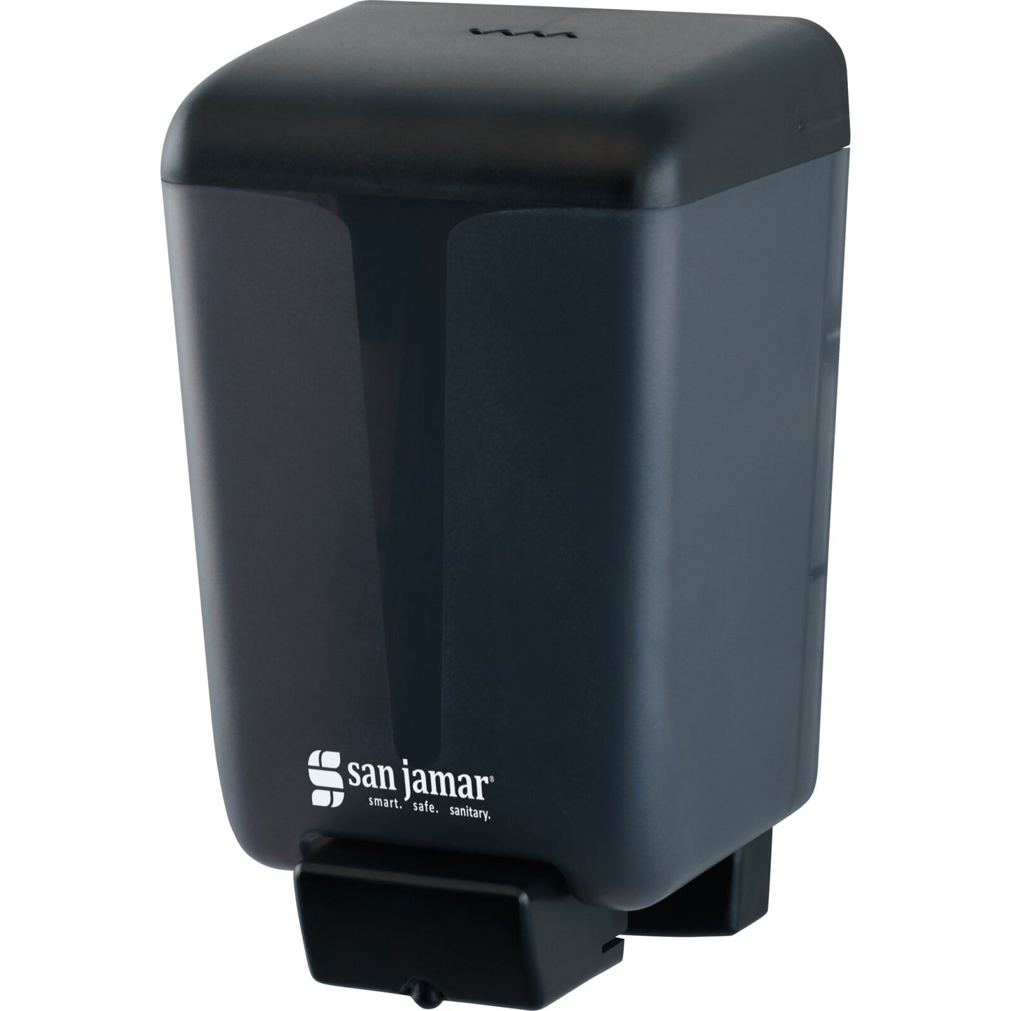 San Jamar SN46TBK 46 oz Black Pearl Manual ABS Wall Mounted Classic Liquid/Lotion Refillable Soap Dispenser