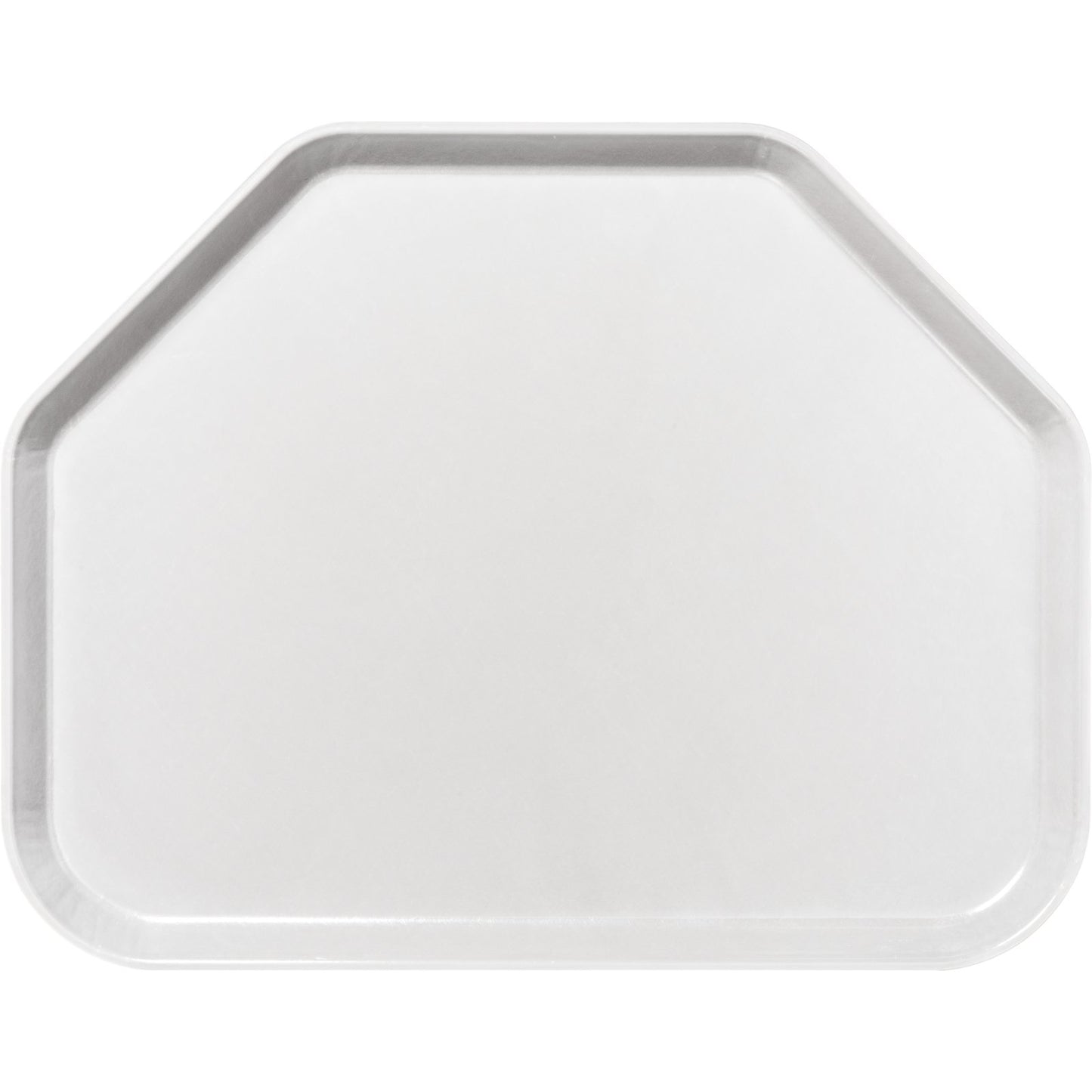 Carlisle 1713FG002 18" x 14" Smoke Gray Trapezoid Glasteel Fiberglass Tray