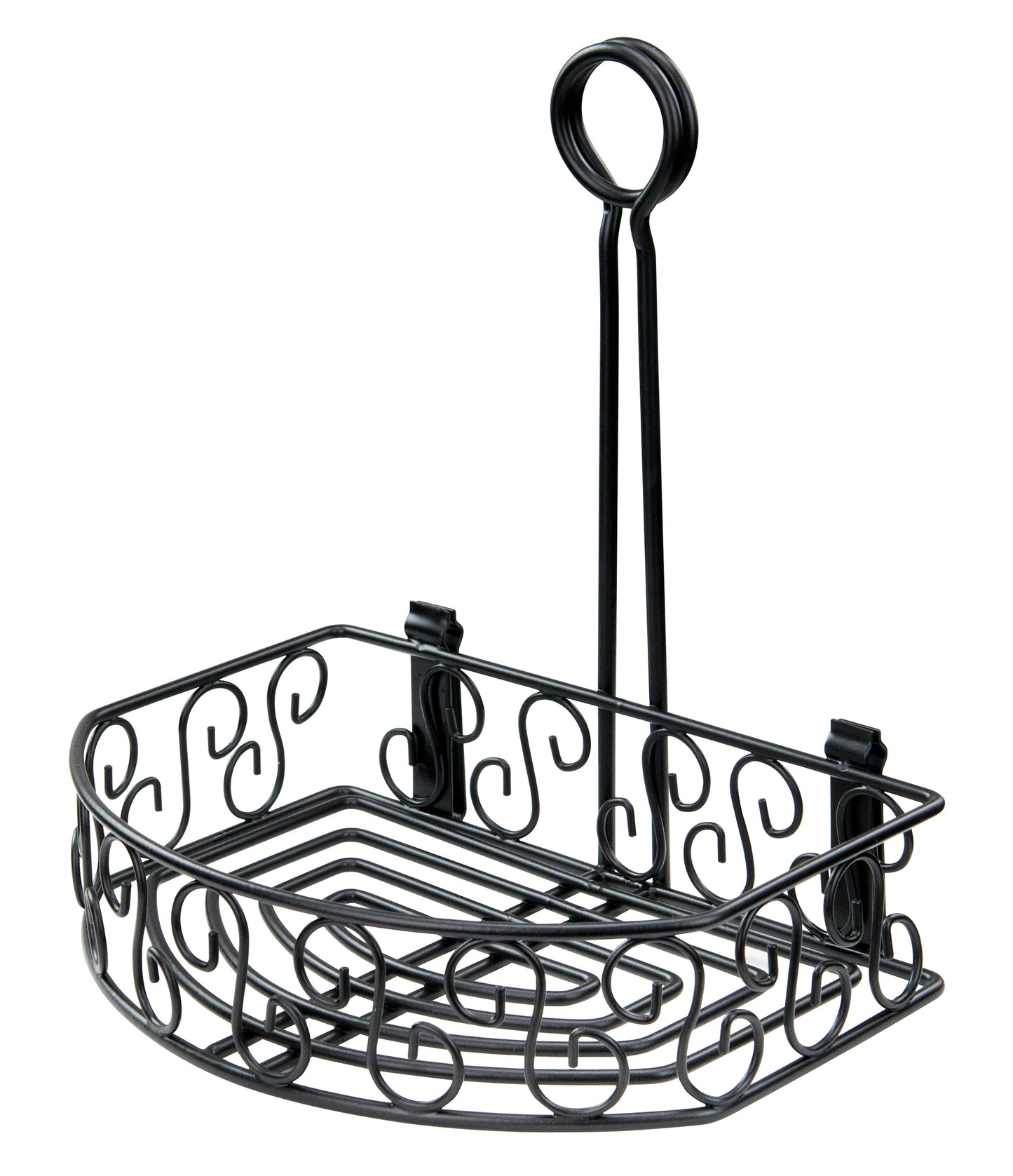 Winco WBKH-6SB 8-1/4" x 6-1/4" Black Wire Condiment Caddy