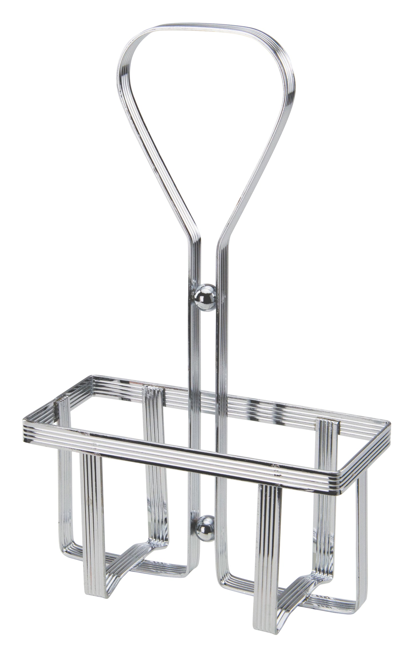 Winco WH-5 Chrome-Plated Cruet Rack for 6oz Oil/Vinegar Bottles