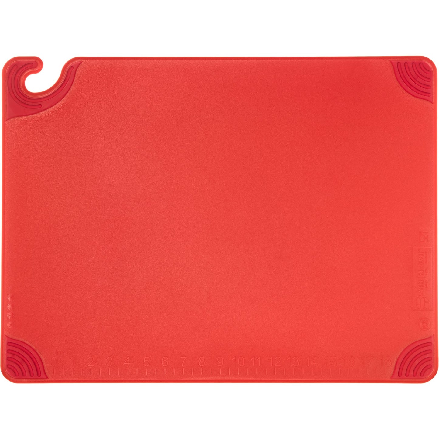 San Jamar CBG182412RD 18" x 24" x 0.5" Red Saf-T-Grip Cutting Board