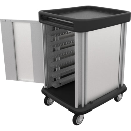 Dinex DXSU2T1D12 12 Trays (2 Trays per slide) Single Door Stainless Steel TQ Supreme Cart