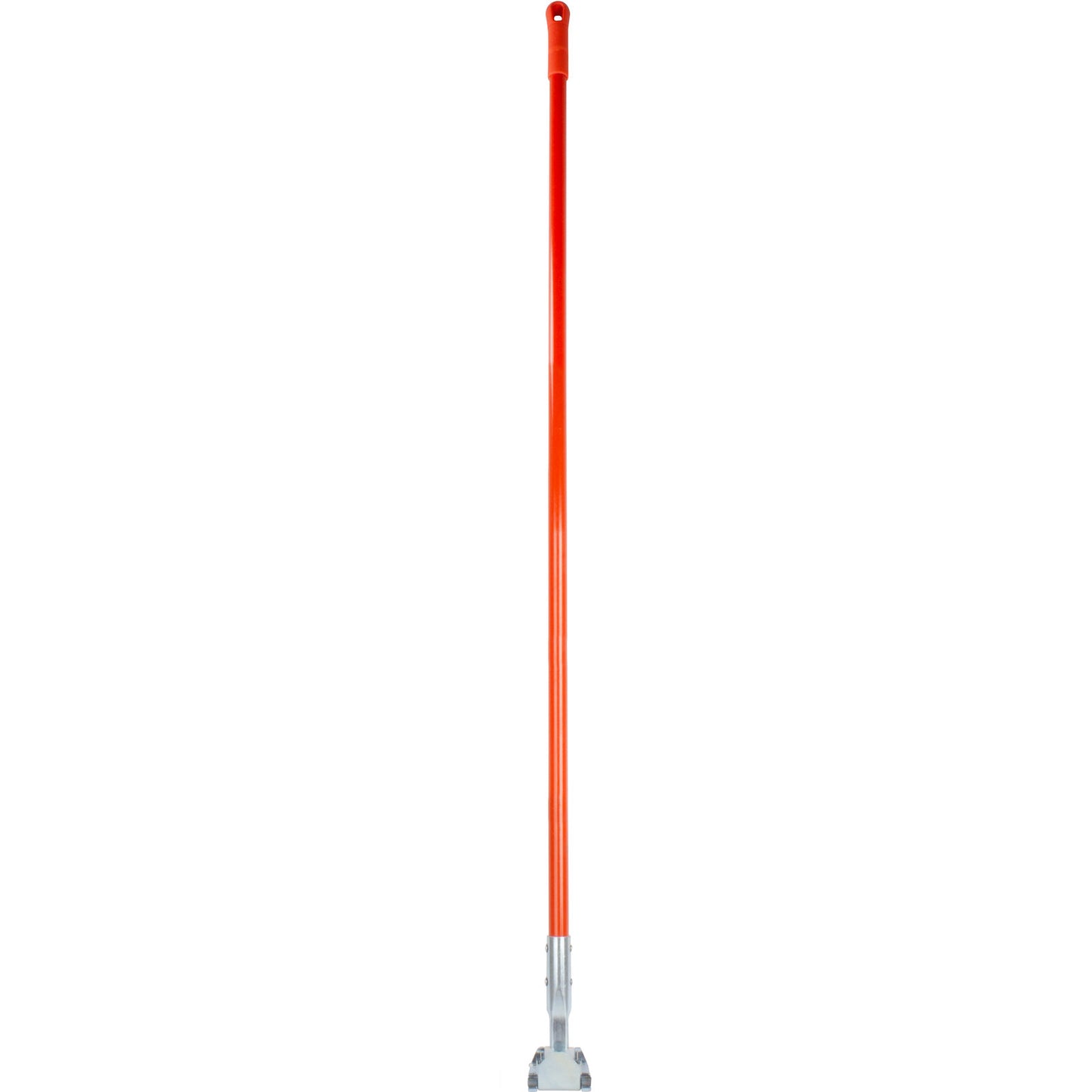 Carlisle 362113EC24 60" Orange Fiberglass Dust Mop Handle with Clip-On Connector