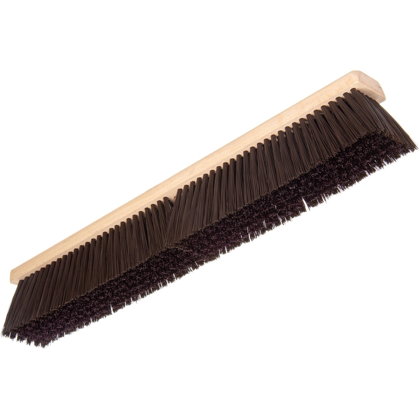 Carlisle 36622403 24" Flo-Pac Hardwood Push Broom Head with Brown Heavy Polypropylene Center