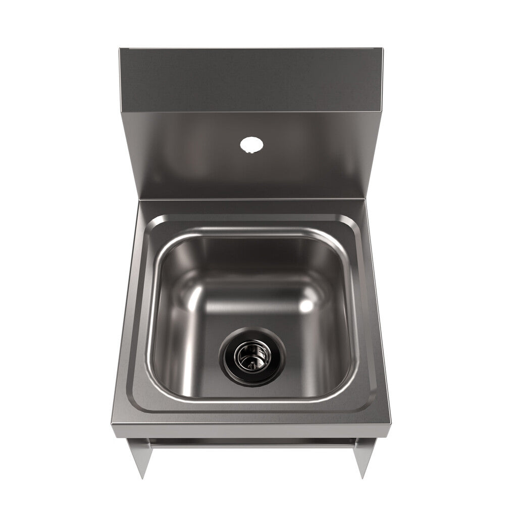 BK Resources BKHS-W-SS-1-BKK Stainless Steel Space Saver Hand Sink 1 Hole w/ Knee Valve