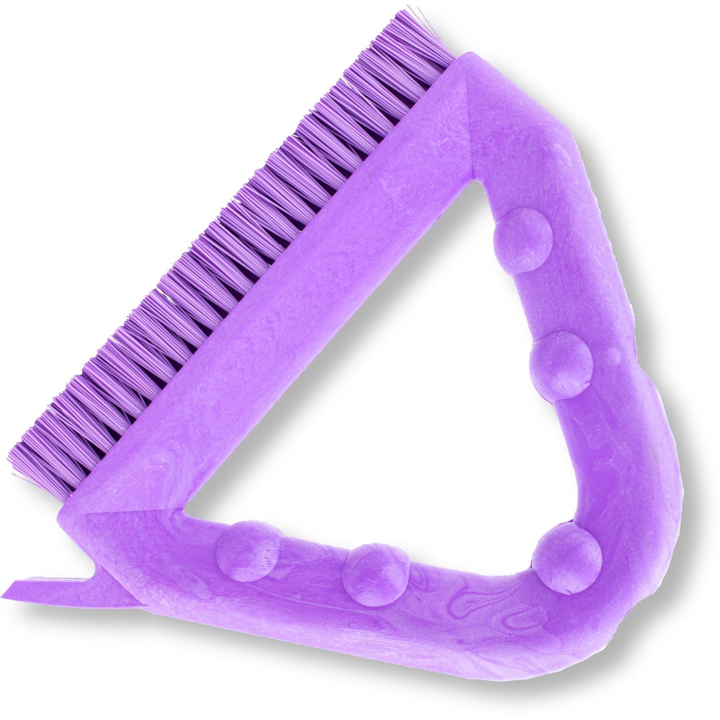 Carlisle 41323EC68 9" Purple Spart Color Coded Tile and Grout Brush
