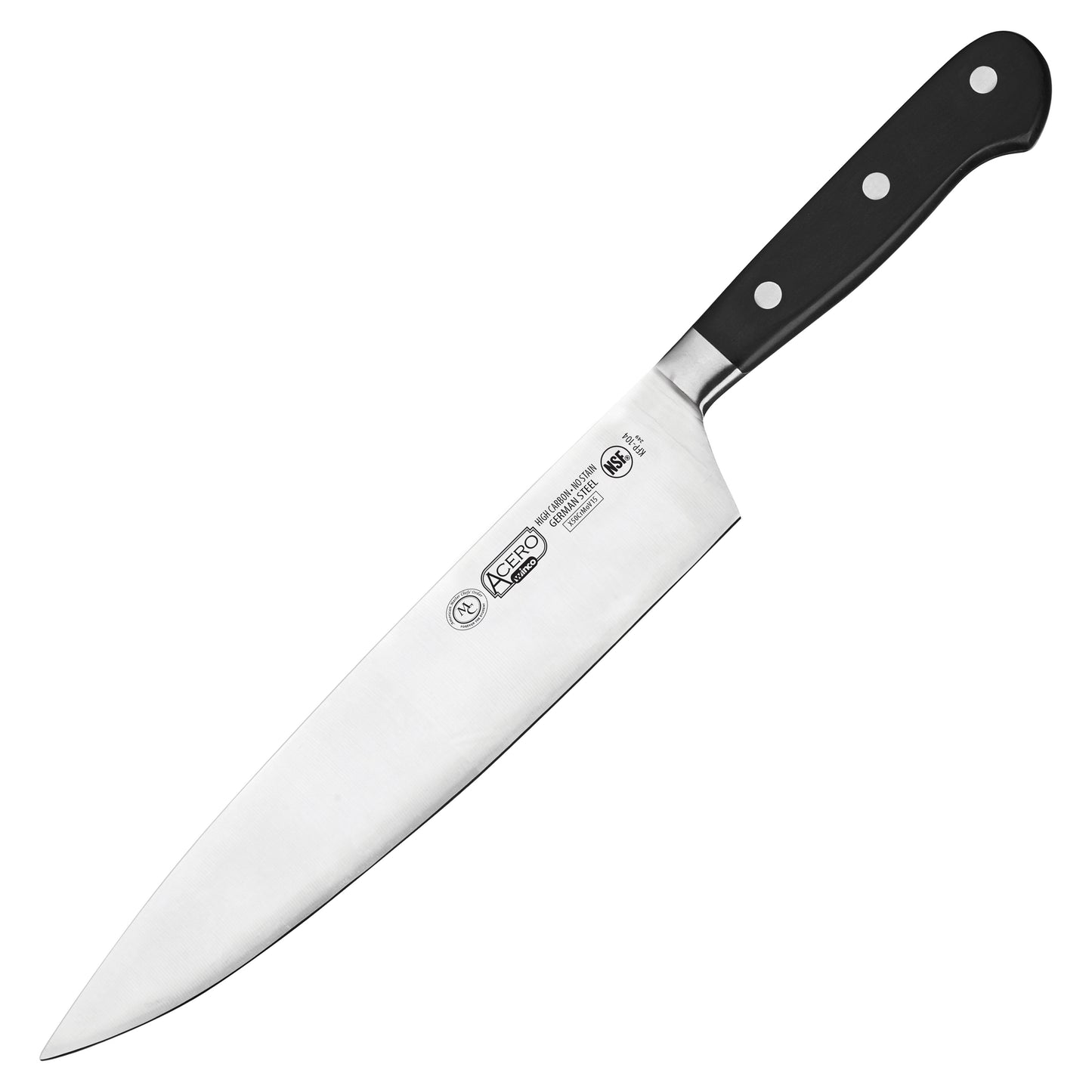 Winco KFP-104 10" Chef Knife with Short Bolster