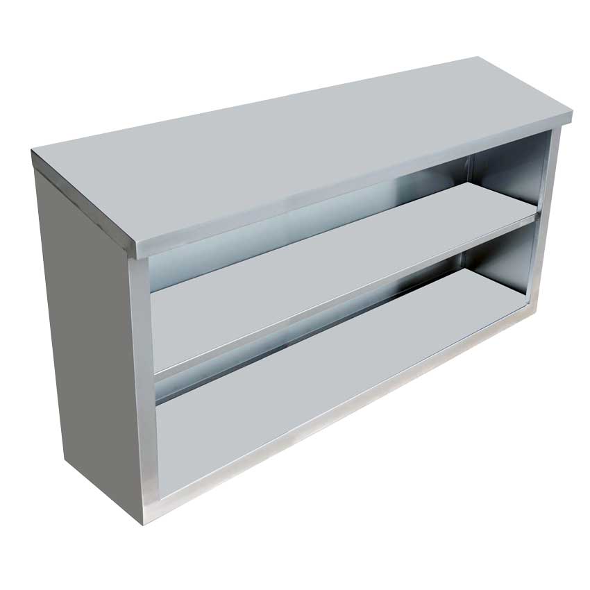 Omcan 46409 15" x 48" x 32.5" Stainless Steel Open Wall Cabinet