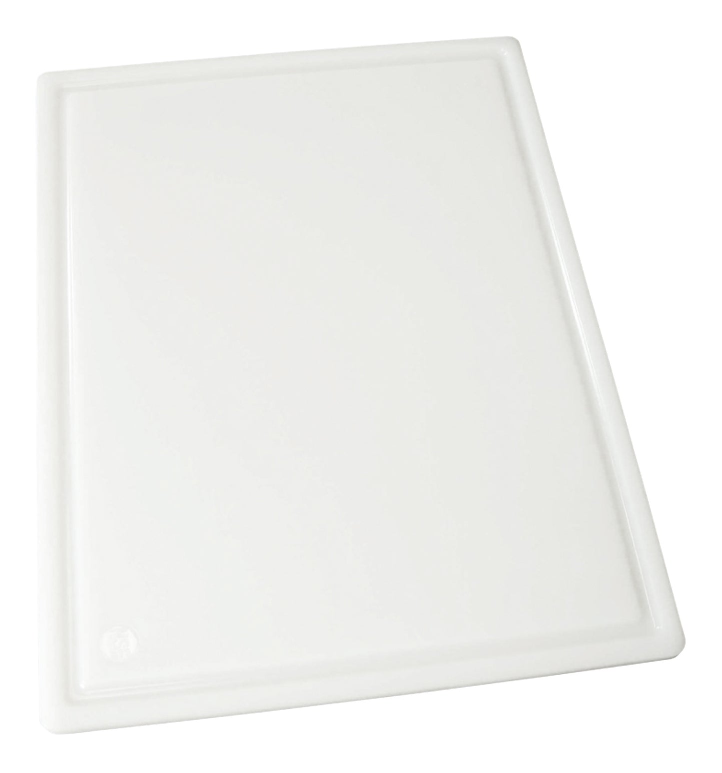 Winco CBI-1218 12" x 18" x-1/2" White Cutting Board, Grooved