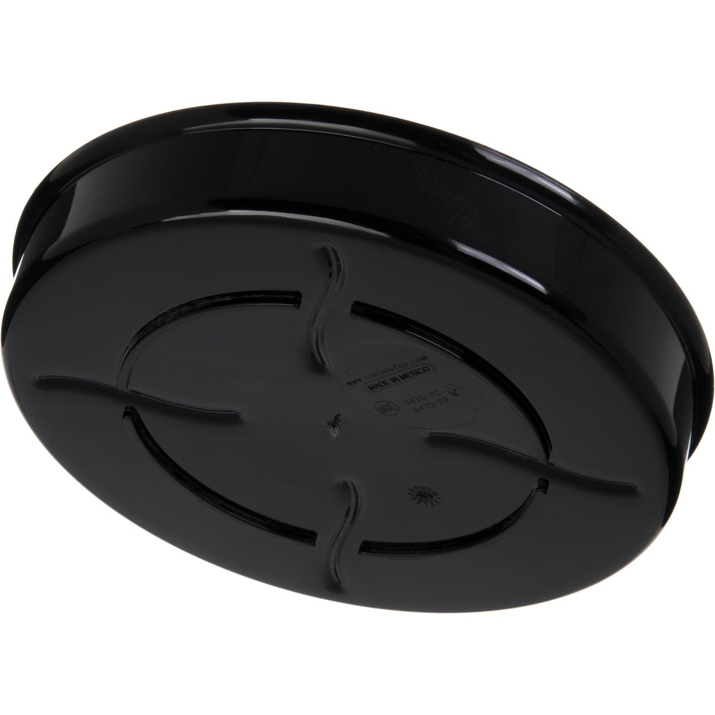 Carlisle 47503 7-1/4" / 1-15/16" Black Polypropylene Tortilla Server w/Lid
