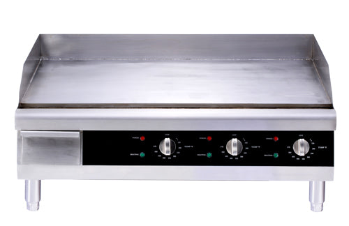 Omcan 43214 30" Electric Stainless Steel Countertop Griddle with 30" x 15.5" Cooking Area