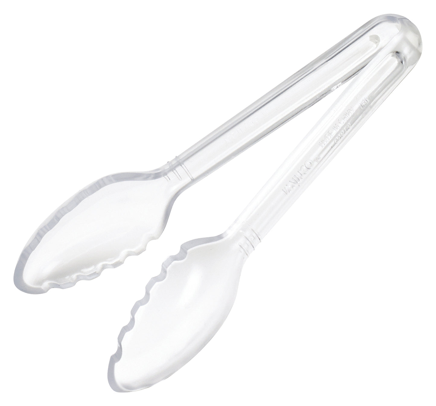 Winco CVST-6C 6" Clear Curved Polycarbonate Serving Tong