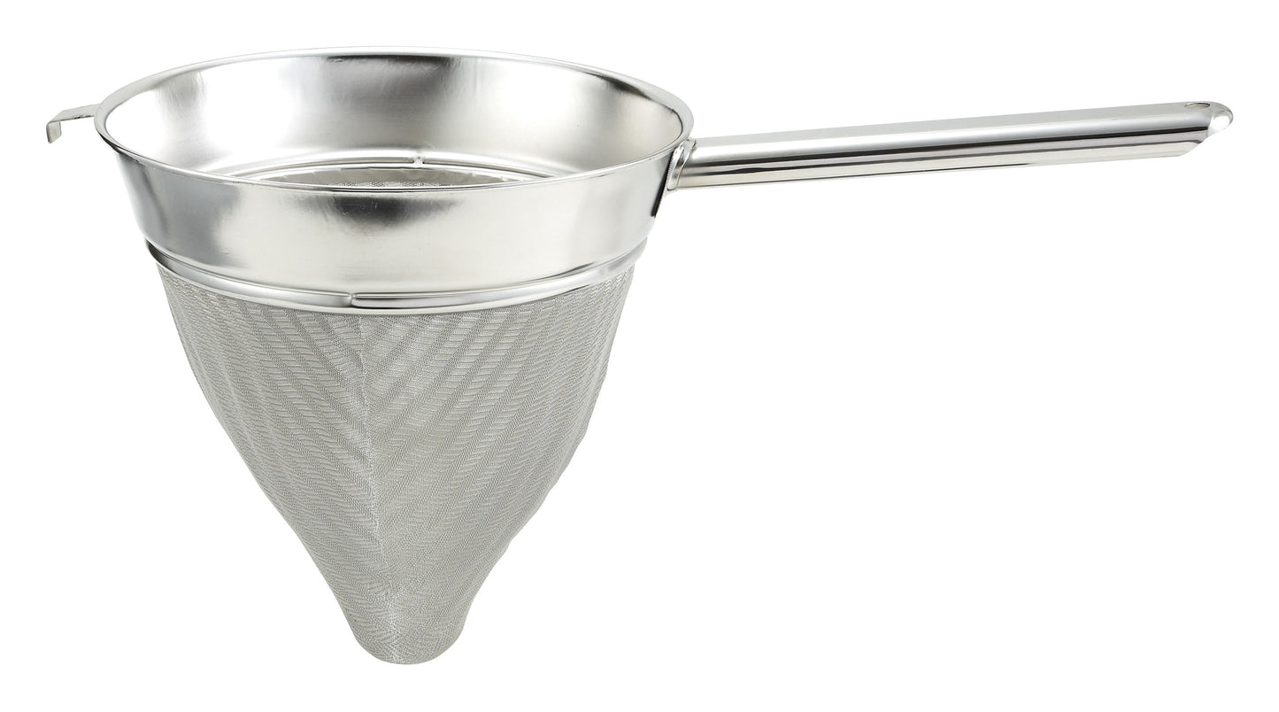 Winco CCB-10 10" Stainless Steel Bouillon Extra Fine Mesh Strainer