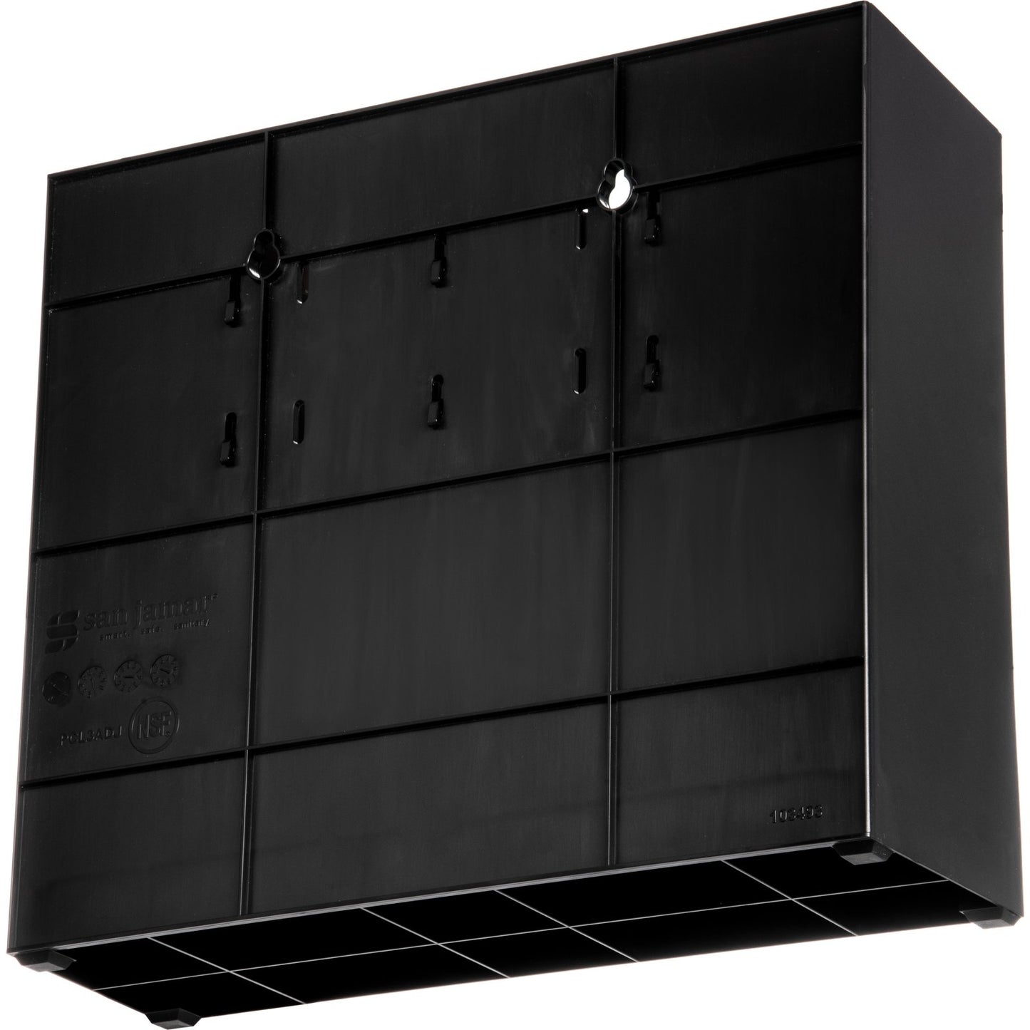 San Jamar PCL3ADJ Black Adjustable Portion Cup & Lid Organizer