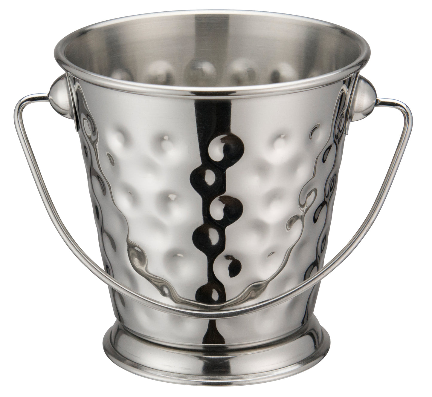 Winco DDSA-102S 3-1/2" Stainless Steel Mini Pail, Hammered