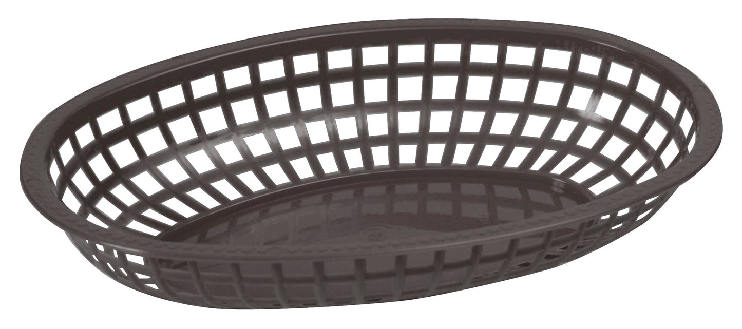 Winco POB-K 10-1/4" x 6-3/4" x 2" Black Fast Food Baskets