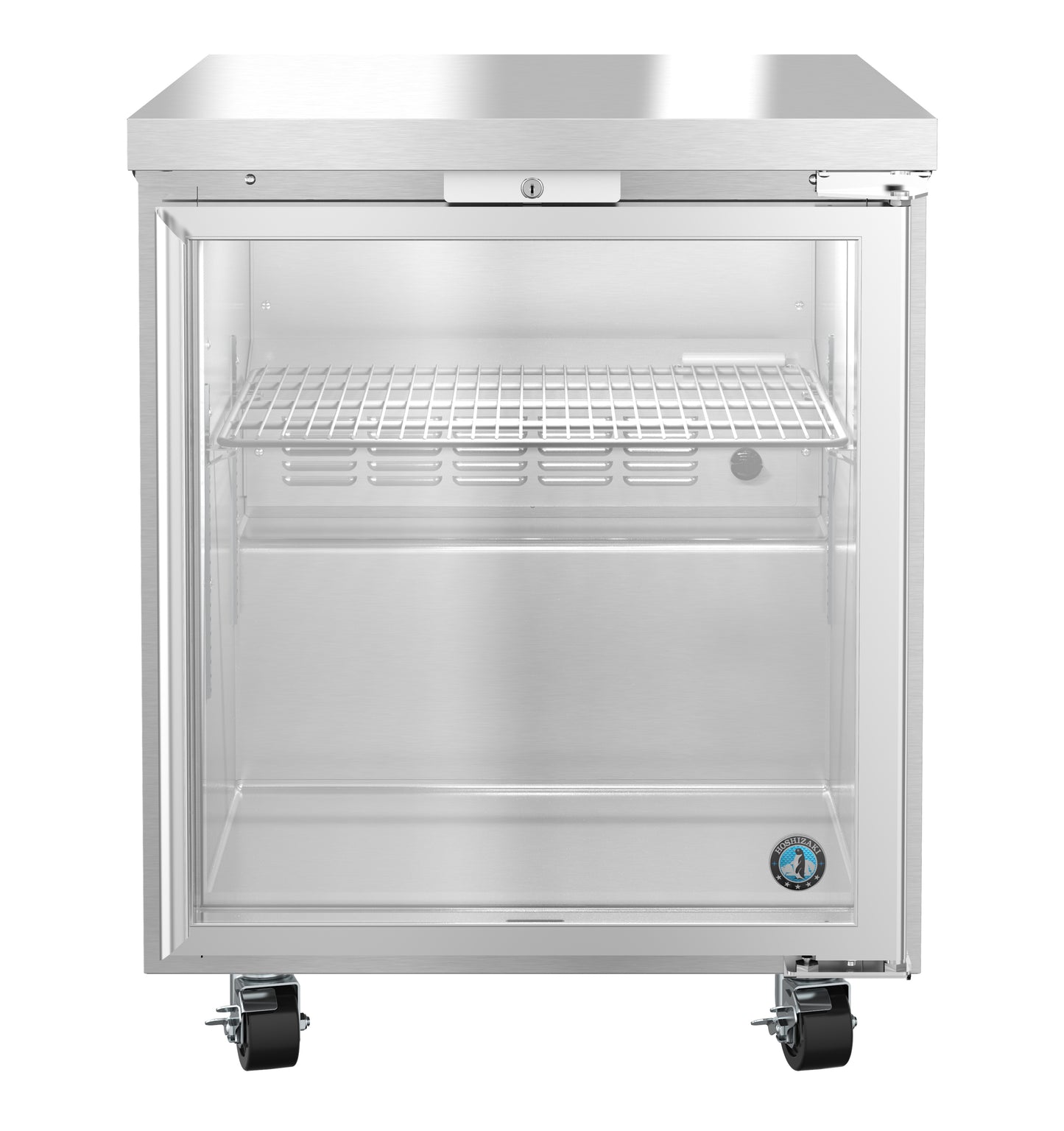 Hoshizaki UR27B-GLP01 One Section Undercounter Full Glass Door Refrigerator