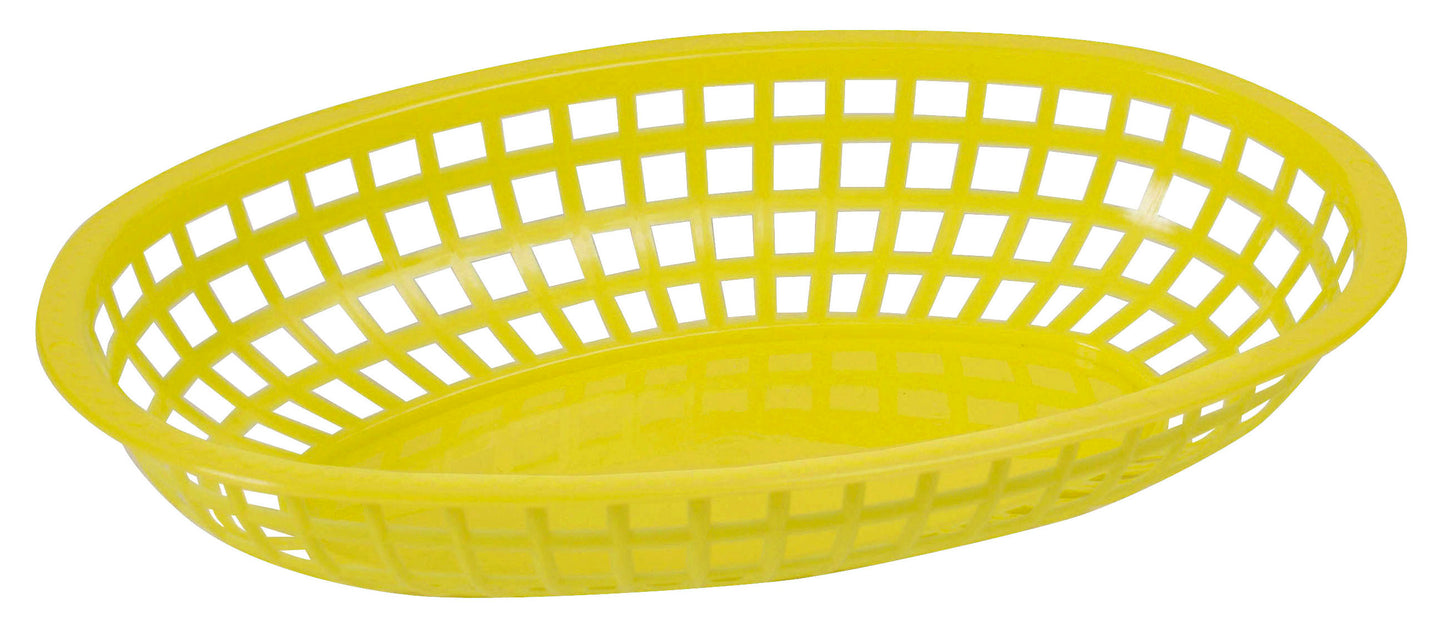 Winco POB-Y 10-1/4" x 6-3/4" x 2" Yellow Fast Food Baskets