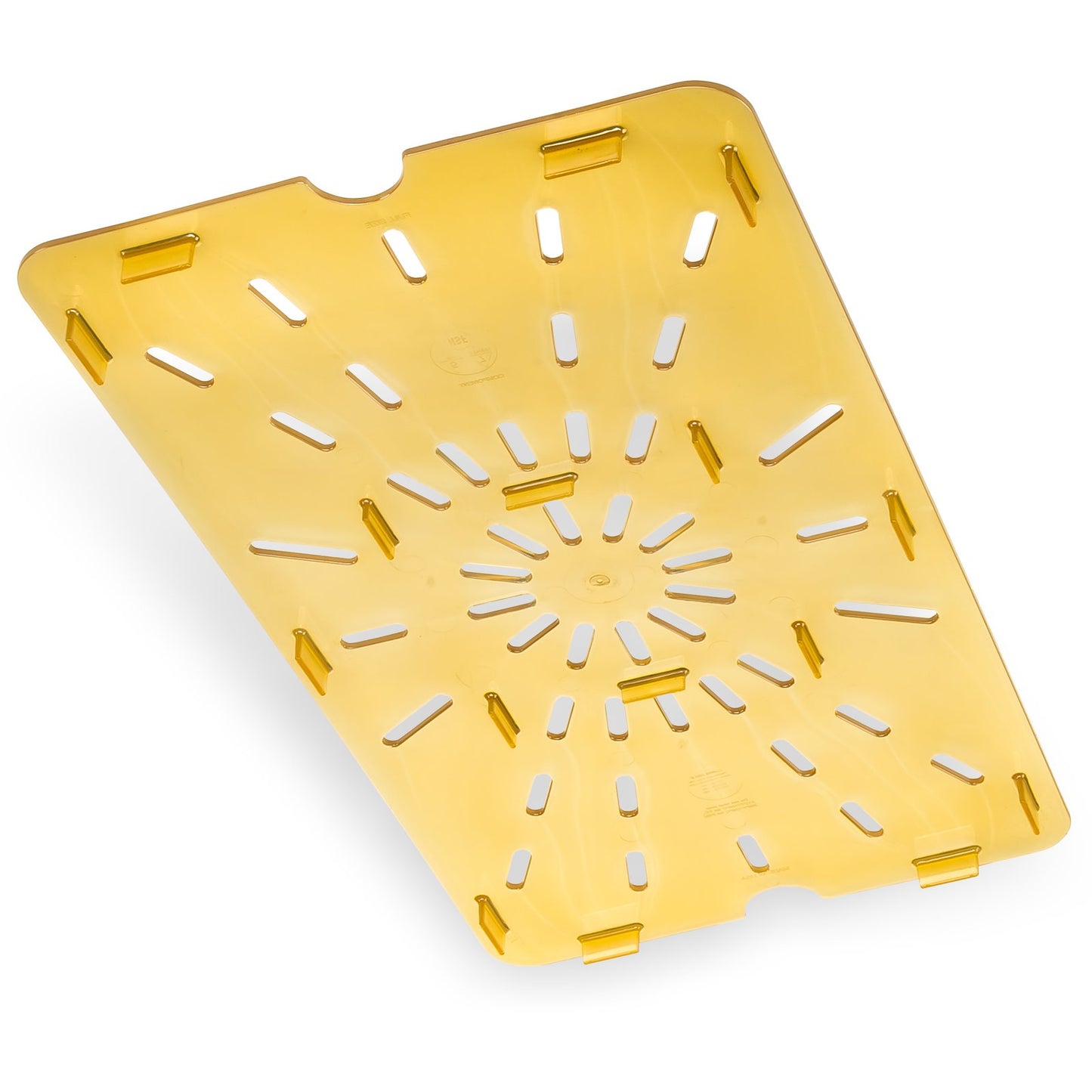Carlisle 1041513 Full-Size Amber High Heat Plastic StorPlus Food Pan Drain Grate