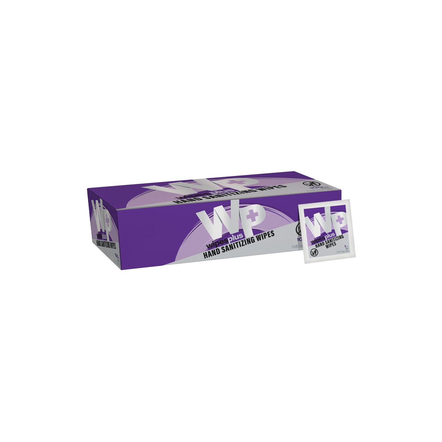 WipesPlus 35004 White Hand Sanitizing Wipe, Sachets (10/100s)
