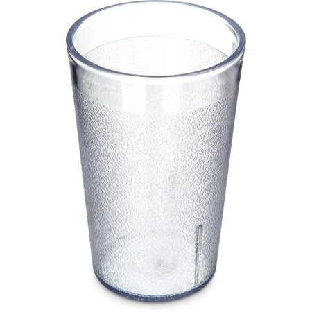 Carlisle 5506-8107 9.5 oz Clear SAN Stackable Tumbler - Cash & Carry (6/pk)