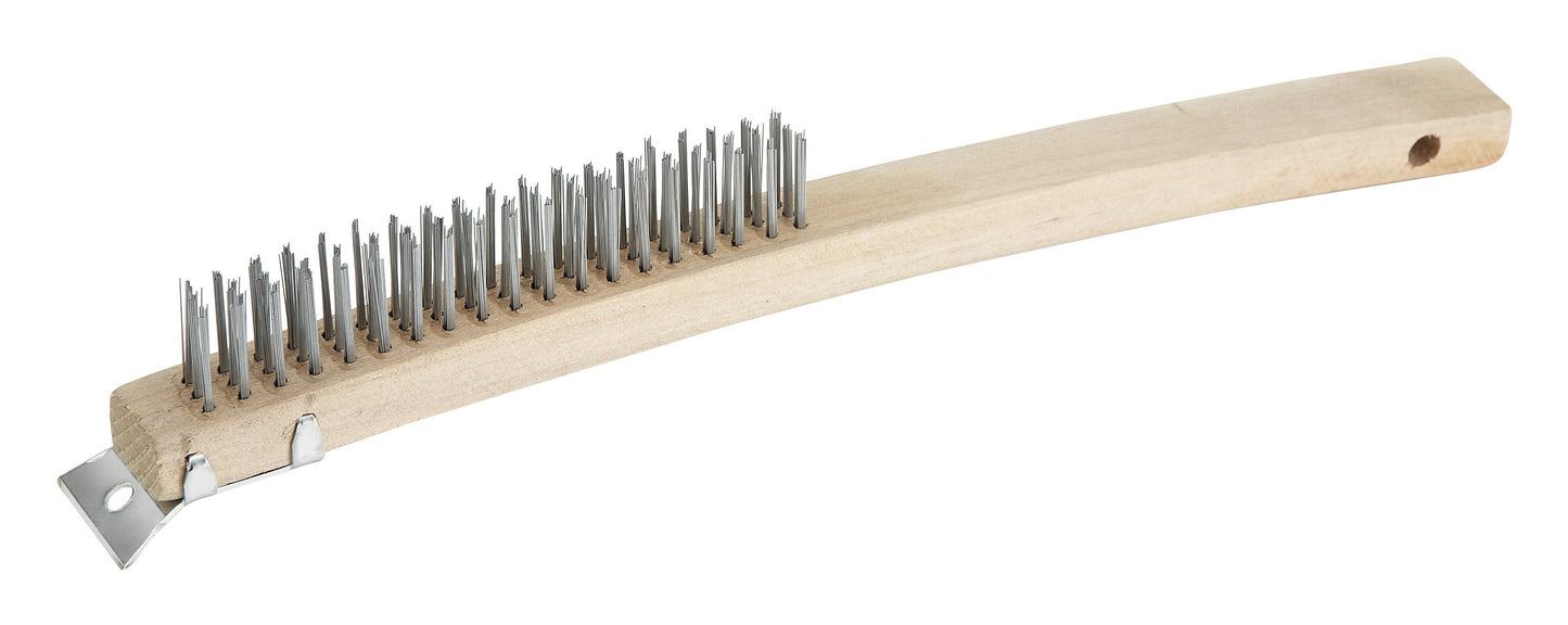 Winco BR-319 14" Wire Brush w/ Scraper