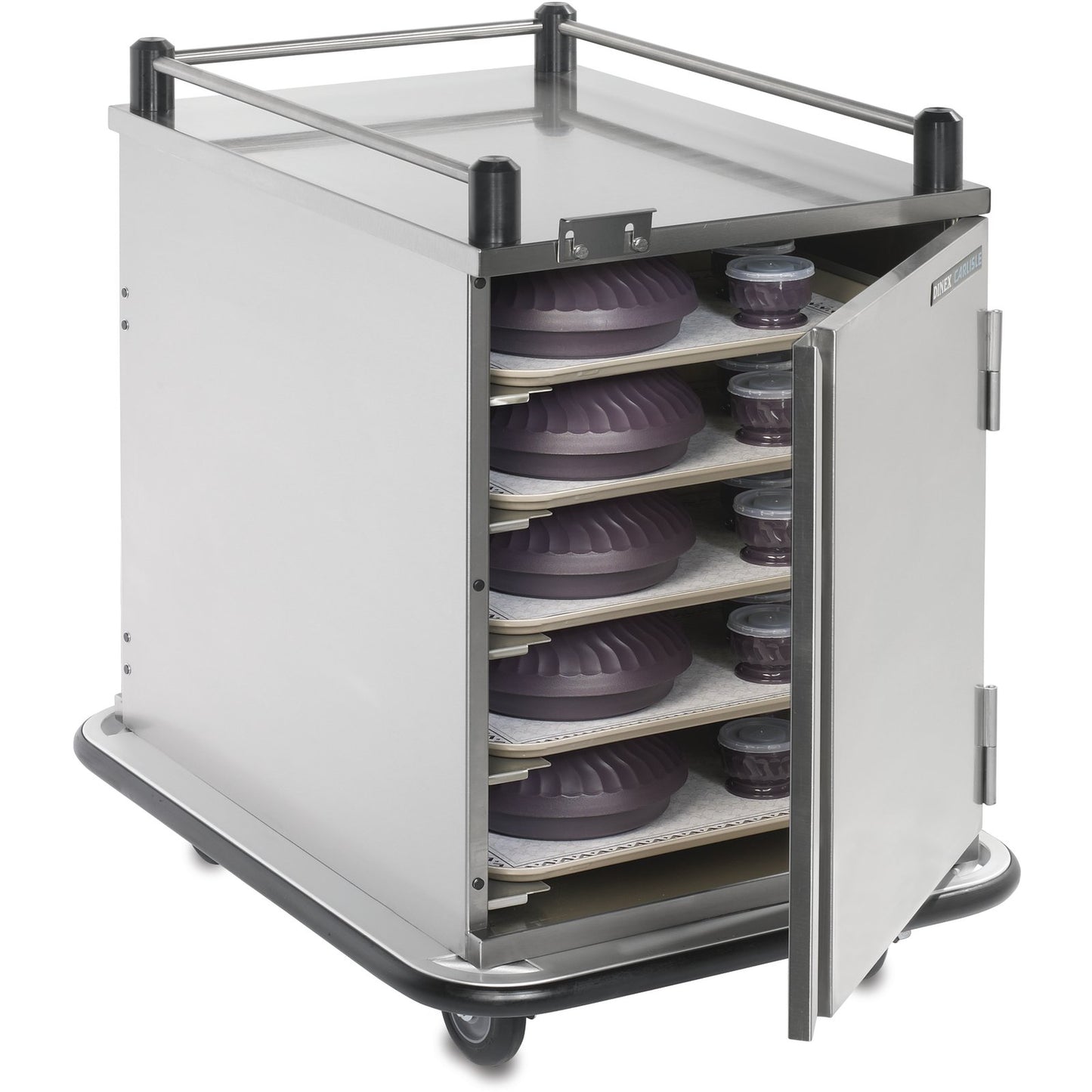 Dinex DXPTVL2T1D16 16-Tray Stainless Steel DineXpress TVL Economy Tray Cart