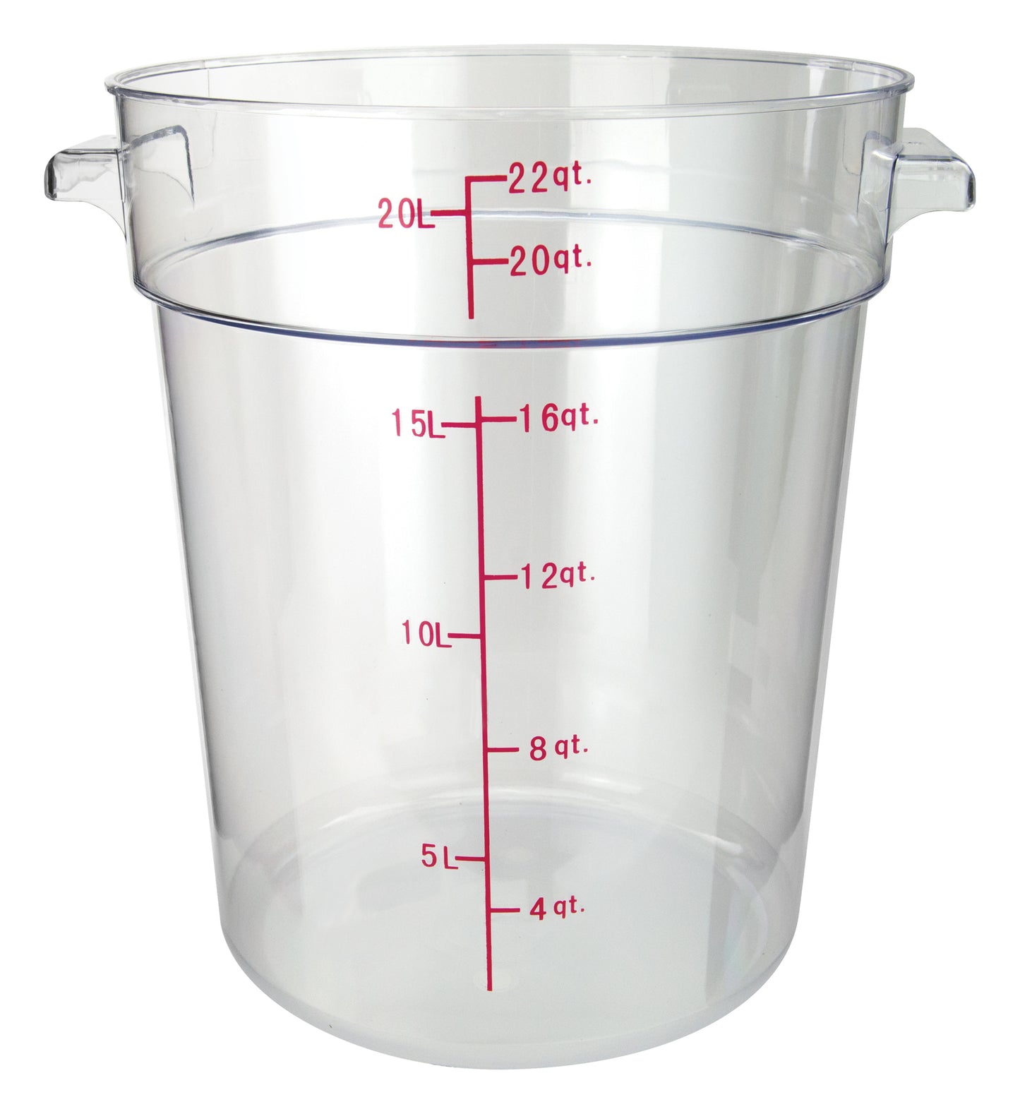Winco PCRC-22 22 Qt. Clear Polycarbonate Storage Container