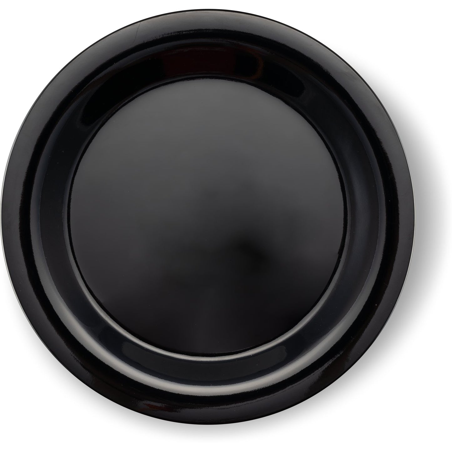 Carlisle 3300203 10.5" Black Sierrus Melamine Narrow Rim Dinner Plate