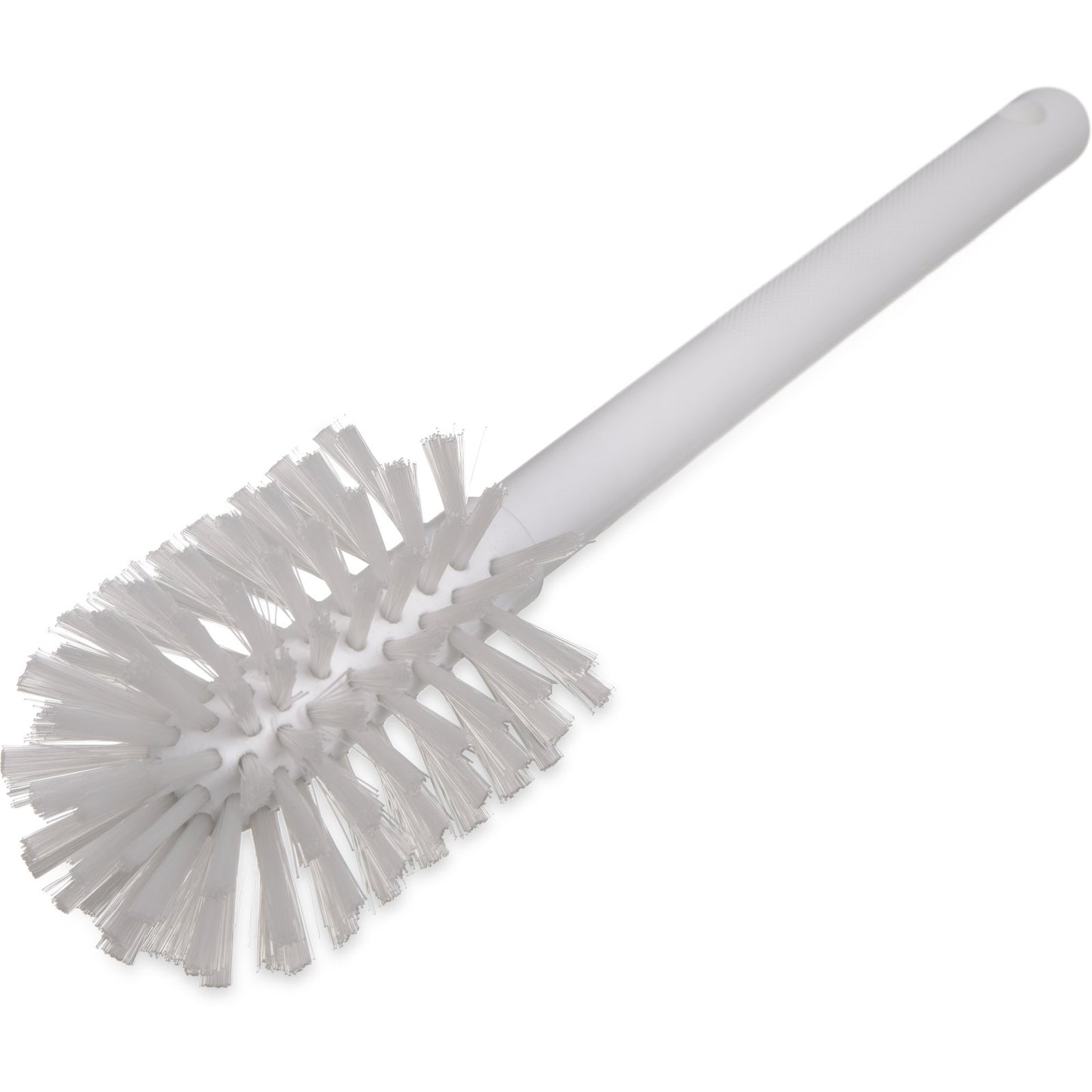 Carlisle 4041300 12" White Handle Dish Brush with 2-3/4" Polyester Bristles