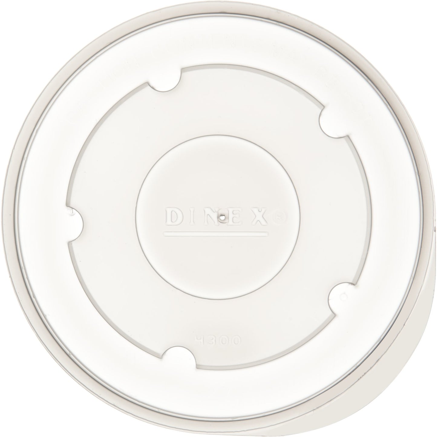 Dinex DX43008714 9oz Translucent Heritage Lid- fits DX4300 (1000/cs)