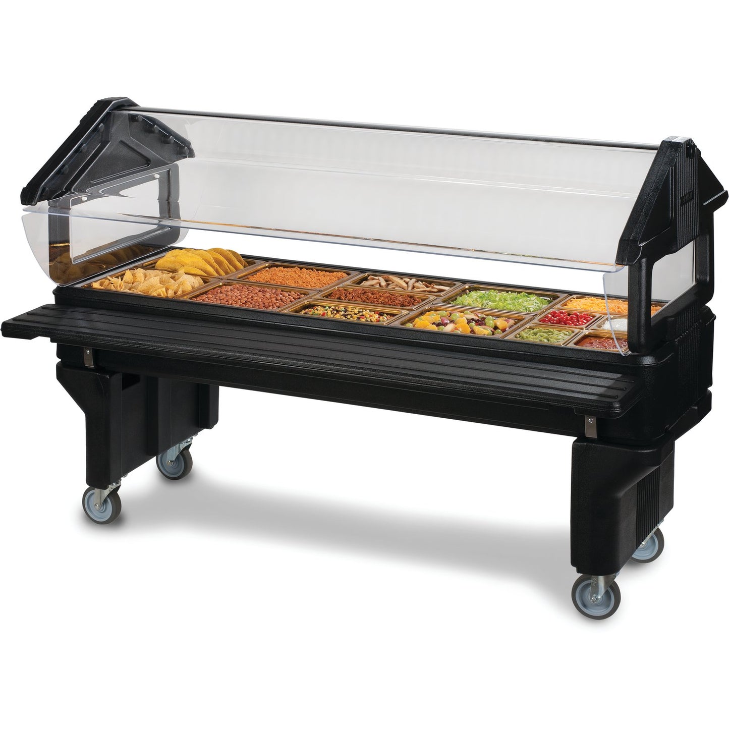 Carlisle 660803 6' x 2' x 3.8' Black Six Star Youth Portable with Legs only