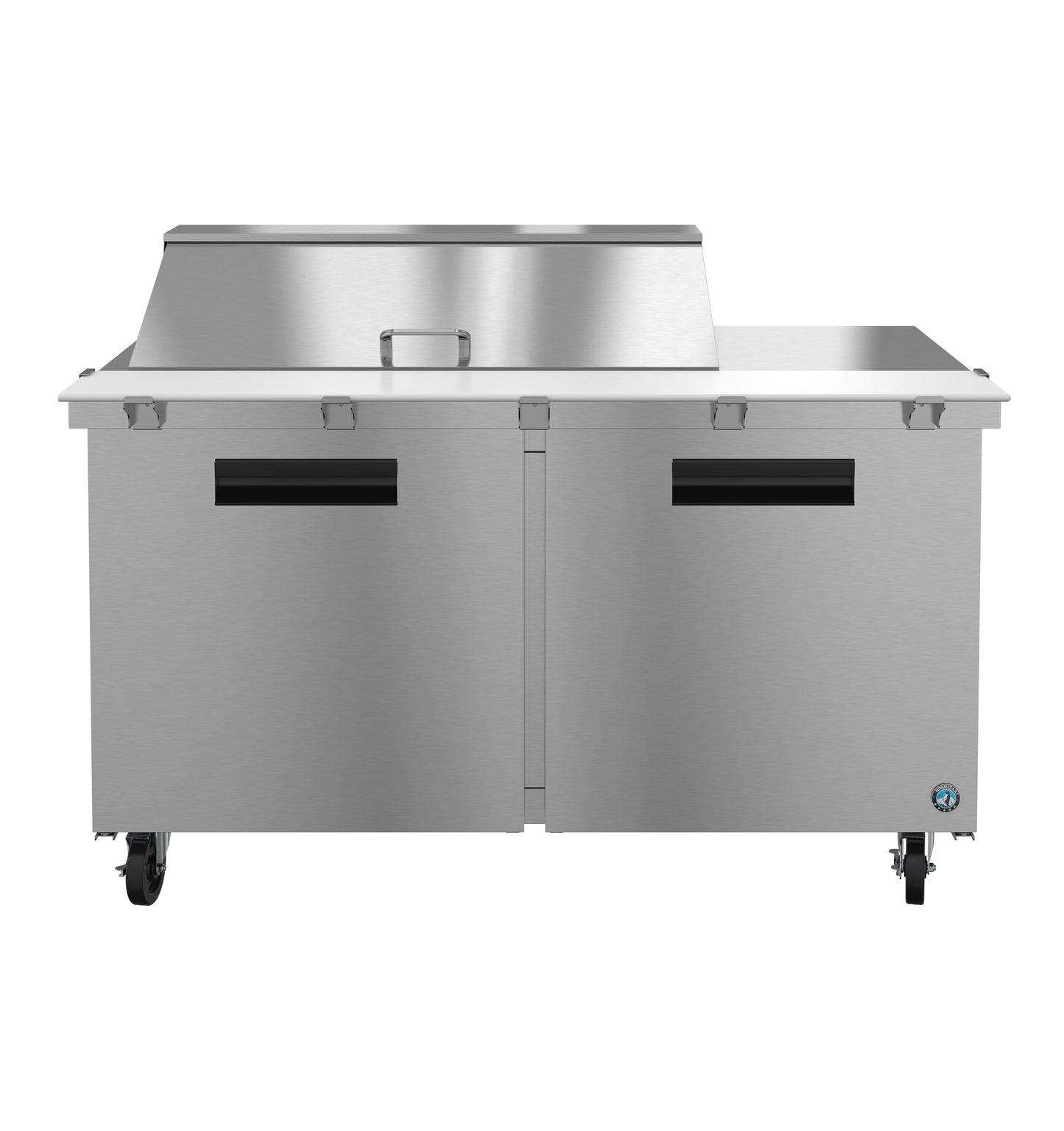 Hoshizaki SR60B-18M Two Section Stainless Doors Mega Top Prep Table Refrigerator