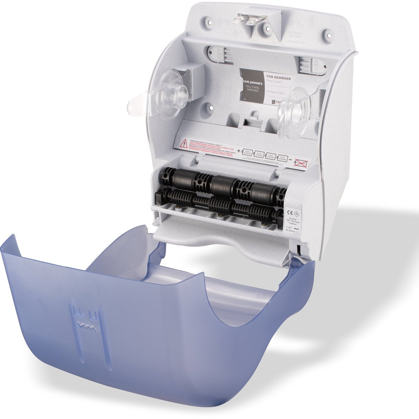 San Jamar T8000TBL Blue ABS Classic Tear-N-Dry Essence Roll Towel Dispenser