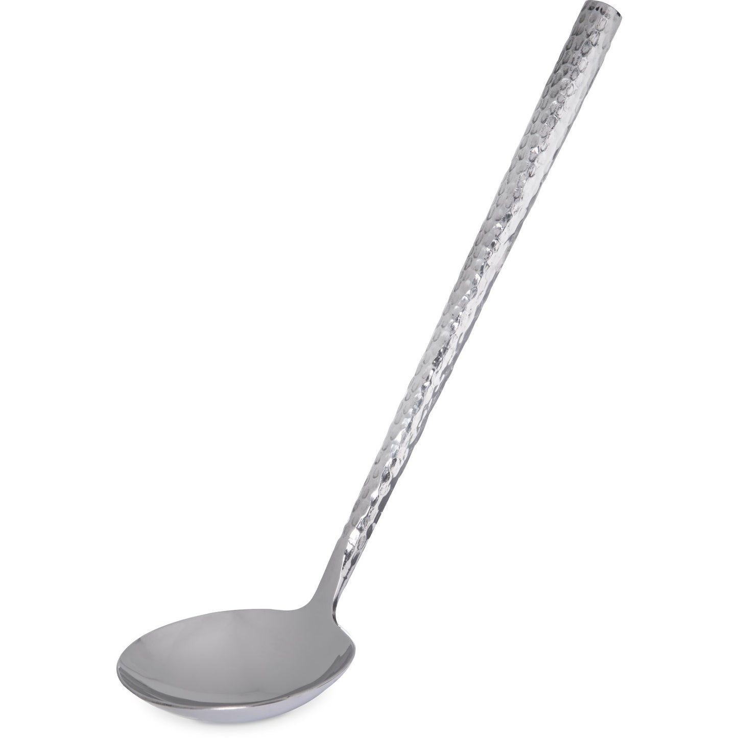 Carlisle 60208 1 oz 9.5" Terra Ladle - Hammered Mirror Finish - 400 Series Stainless